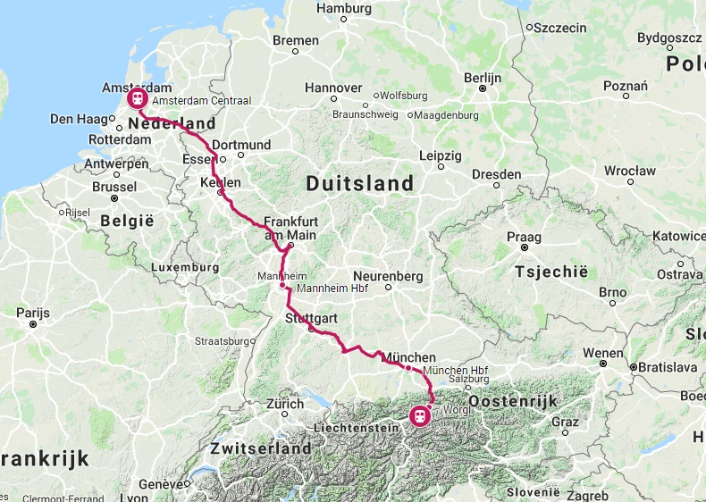 Verbinding trein naar Fügen im Zillertal