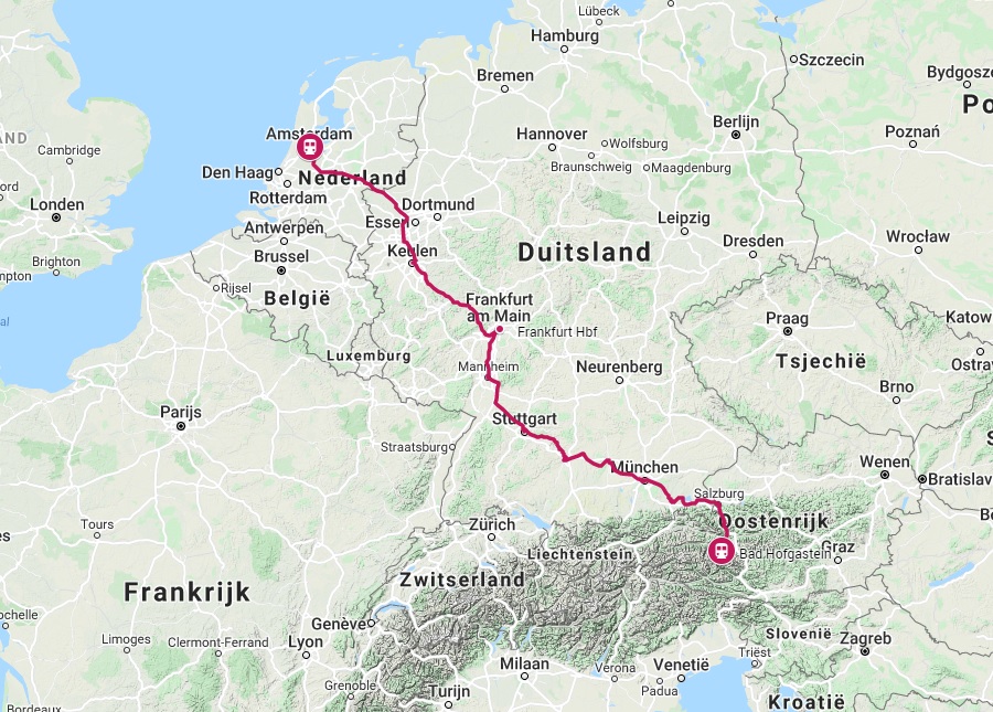 Verbinding trein naar Bad Hofgastein