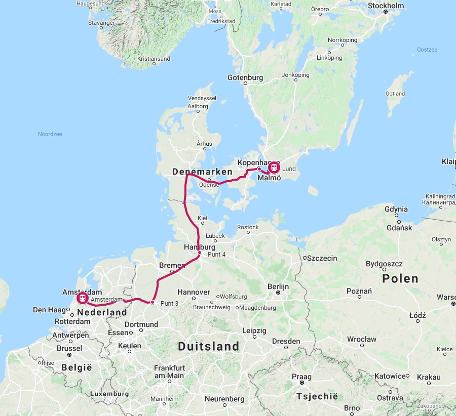 Verbinding trein naar Lund