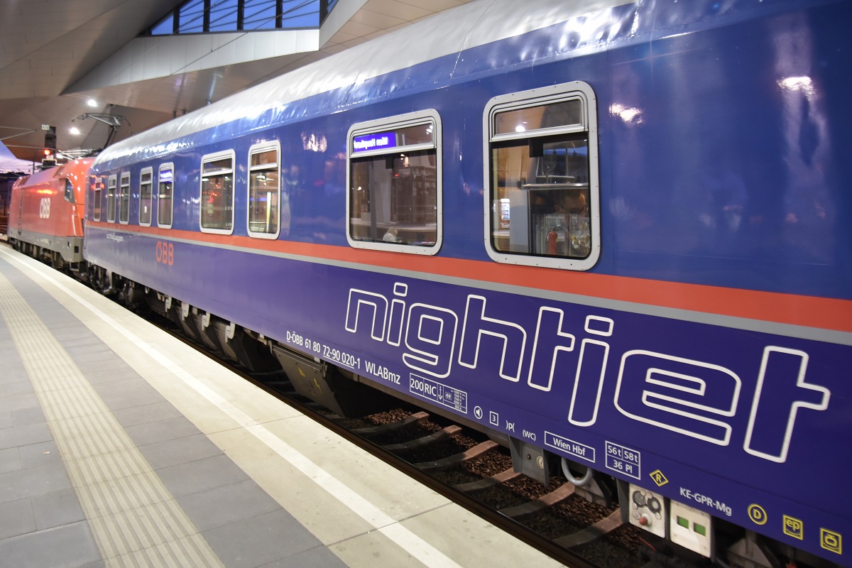 Nightjet nachttrein van Brussel naar Wenen